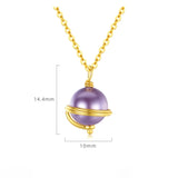 S925 Silver Pearl Asteroid Necklace & Bracelet Set Gift Jewelry