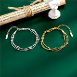 925 Silver Snake Bone Bead Bracelet for Women Wedding Jewelry