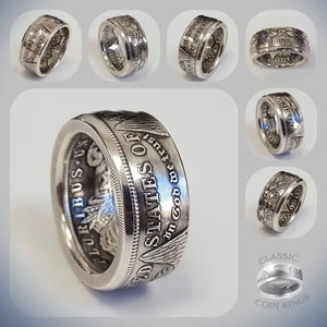 S925 Silver Vintage National Emblem Motto Ring For Men
