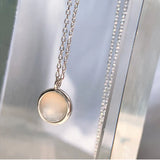 S925 Sterling Silver Round Pendant Necklaces For Women