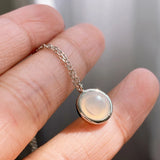 S925 Sterling Silver Round Pendant Necklaces For Women