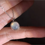 S925 Sterling Silver Round Pendant Necklaces For Women