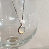 S925 Sterling Silver Round Pendant Necklaces For Women