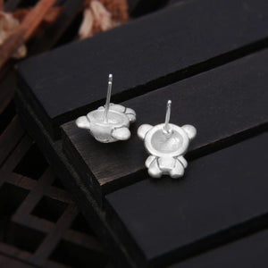 S925 Sterling Silver Tiger Stud Earrings Gift