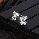 S925 Sterling Silver Tiger Stud Earrings Gift
