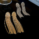 S925 Tassel Stud Earrings Zircon Snake Chain Wedding Party Jewelry Wholesale