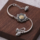 Vintage Thai Silver Woman Pendant & Bracelet Set