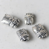 S925 Pure Silver Retro Matte Thai Silver DIY Golden Cicada Bucket Beads