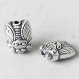 S925 Pure Silver Retro Matte Thai Silver DIY Golden Cicada Bucket Beads