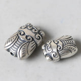 S925 Pure Silver Retro Matte Thai Silver DIY Golden Cicada Bucket Beads