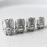 S925 Pure Silver Retro Matte Thai Silver DIY Golden Cicada Bucket Beads