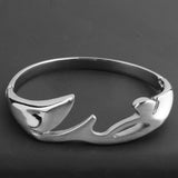 316L Stainless Steel Silver Cuff Bangle Bracelet Gift Jewelry