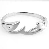 316L Stainless Steel Silver Cuff Bangle Bracelet Gift Jewelry