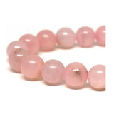 Pink Quartz Stone Bangle Bracelet - Natural Stone Gift