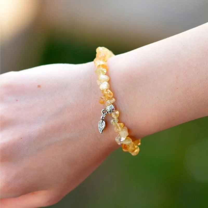 Citrine Stone Bracelet Natural Stone Gift Bangle Bracelet