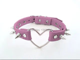 Harajuku Rock Collar Punk Goth Big Heart Stud Rivets Choker Necklace
