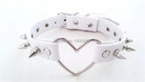 Harajuku Rock Collar Punk Goth Big Heart Stud Rivets Choker Necklace