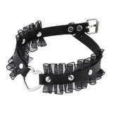 Sexy Harajuku PU Leather Heart Pendant Choker Necklace