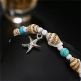 Shell Beads Starfish Anklet Beach Boho Foot Chain Sandals