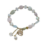Shell Handbag Bracelet Micro Inlaid Amethyst Pearl Candy Stone Jewelry
