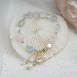 Shell Handbag Bracelet Micro Inlaid Amethyst Pearl Candy Stone Jewelry