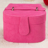 Velvet Mirrored Storage Case Jewelry Box Ring Necklace Display Holder