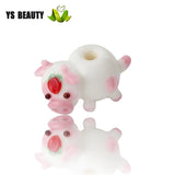 Handmade Glass Bead Christmas Piglet Bear DIY Ornaments