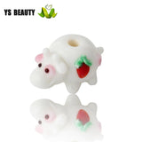Handmade Glass Bead Christmas Piglet Bear DIY Ornaments