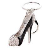 Crystal High Heels Shoes Keychain Women Alloy Handbag Car Chains Holder