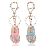 Crystal High Heels Shoes Keychain Women Alloy Handbag Car Chains Holder