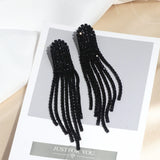 Rhinestone Drop Earrings Tassel Crystal Dangle Earring Brincos Jewelry