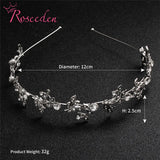 Rhinestone Flower Bridal Tiara High Rose Silver Wedding Hair Jewelry