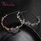 Rhinestone Flower Bridal Tiara High Rose Silver Wedding Hair Jewelry
