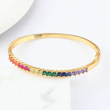 Rainbow Colorful Crystal Tennis Chain CZ Bracelet
