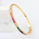 Rainbow Colorful Crystal Tennis Chain CZ Bracelet