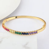 Rainbow Colorful Crystal Tennis Chain CZ Bracelet
