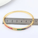 Rainbow Colorful Crystal Tennis Chain CZ Bracelet