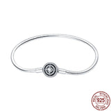 Sterling Silver Pentagram Bracelet with Snake Bone Chain