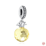 European Safety Chain Bead Crown Pendant Charms for Women