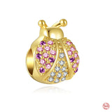 European Safety Chain Bead Crown Pendant Charms for Women