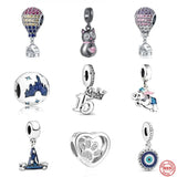 Flying House Elephant Cat Bead Charm Necklace