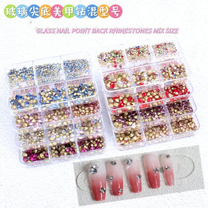 Glass Rhinestones ss4-ss20 1000pcs Pointback Loose Strass Beads