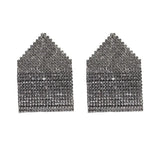 Rhinestone Gems Women Dangle Earrings Maxi Lady's Statement Jewelry