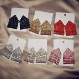 Rhinestone Gems Women Dangle Earrings Maxi Lady's Statement Jewelry