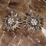 Sunshine Flowers Stud Earrings Rhinestone Lady's Jewelry Boutique