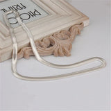 925 Silver Necklace Bracelets Set 6MM Chain Wedding