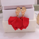 Rose Flower Stud Earrings for Women Style Footprint Earrings