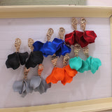 Rose Flower Stud Earrings for Women Style Footprint Earrings