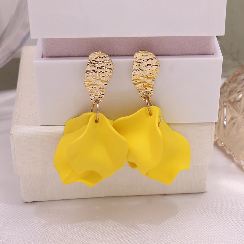 Rose Flower Stud Earrings for Women Style Footprint Earrings