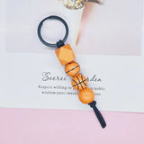 Custom Letter Silicone Bead Keychain for Men Women